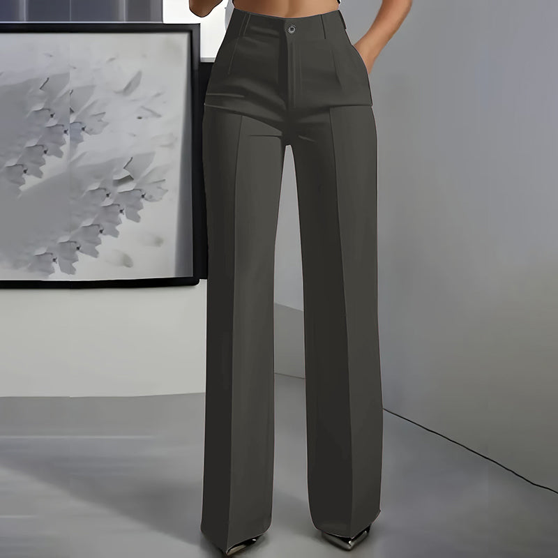 Danaro™ | High-Waisted, Straight-Leg Trousers