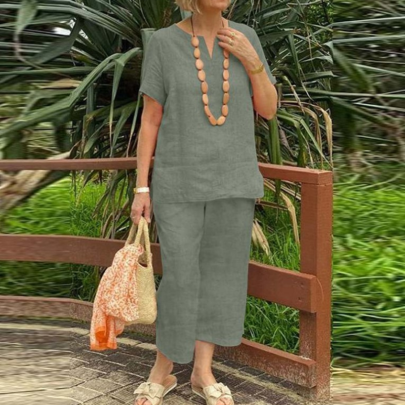 Women's Casual Top & Pants 2-Piece Set