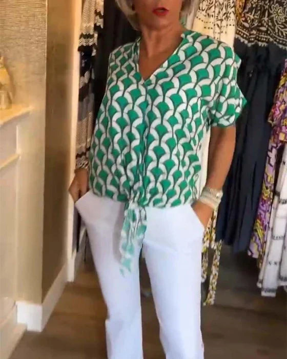 SOLVEIG STYLISH PRINTED BLOUSE