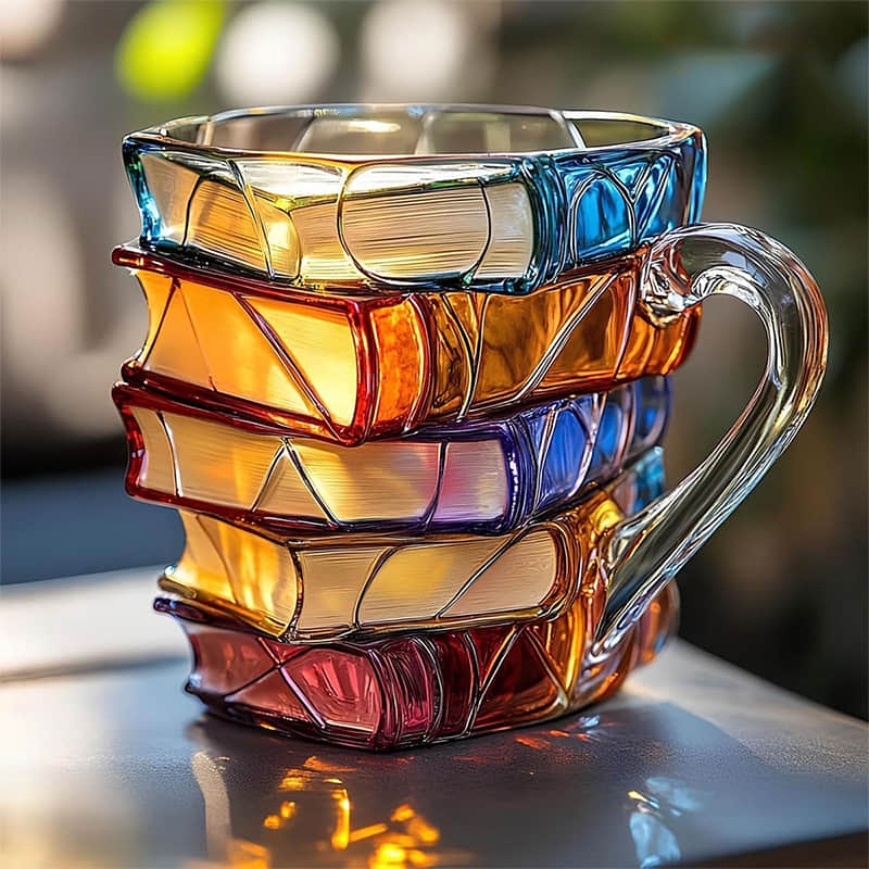Unique Handmade 3D Gratitude Cup for Book Lovers