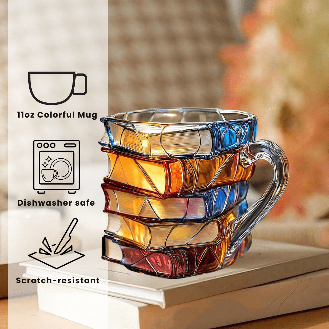 Unique Handmade 3D Gratitude Cup for Book Lovers