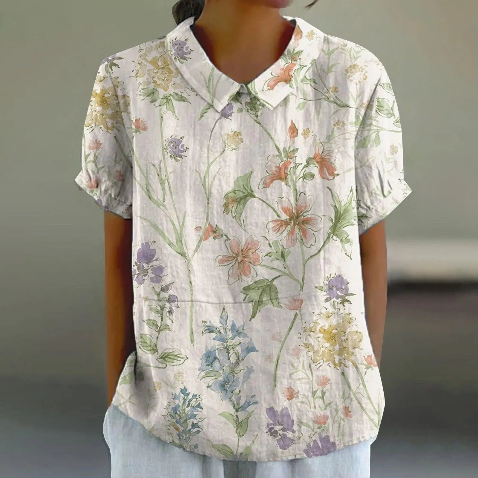 Cora | Women's Garden Wildflower Print Blouse