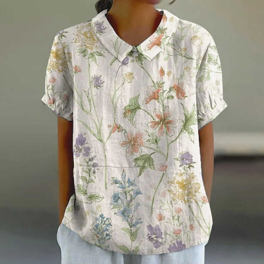 Cora | Women's Garden Wildflower Print Blouse