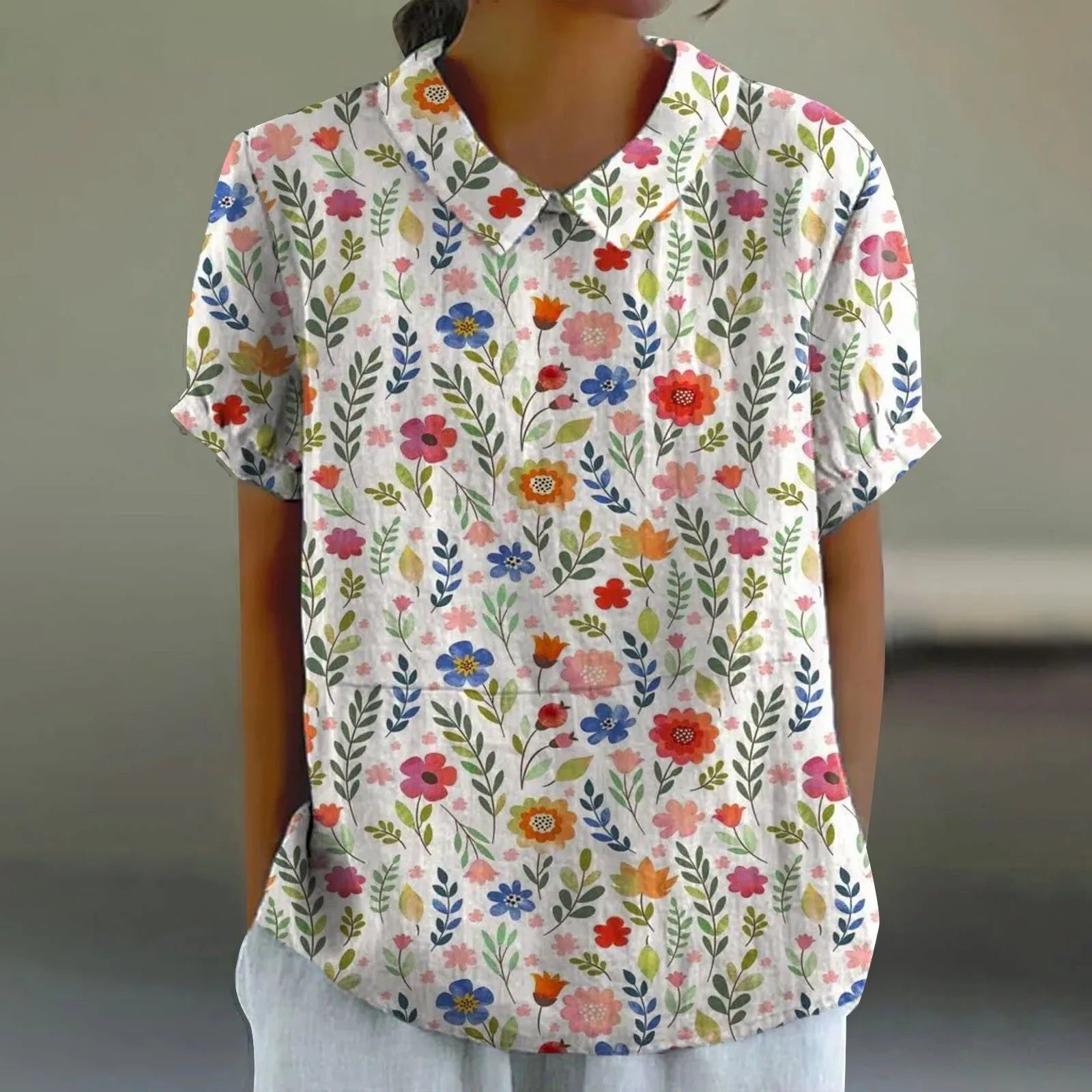 Una | Women's Garden Meadow Print Blouse