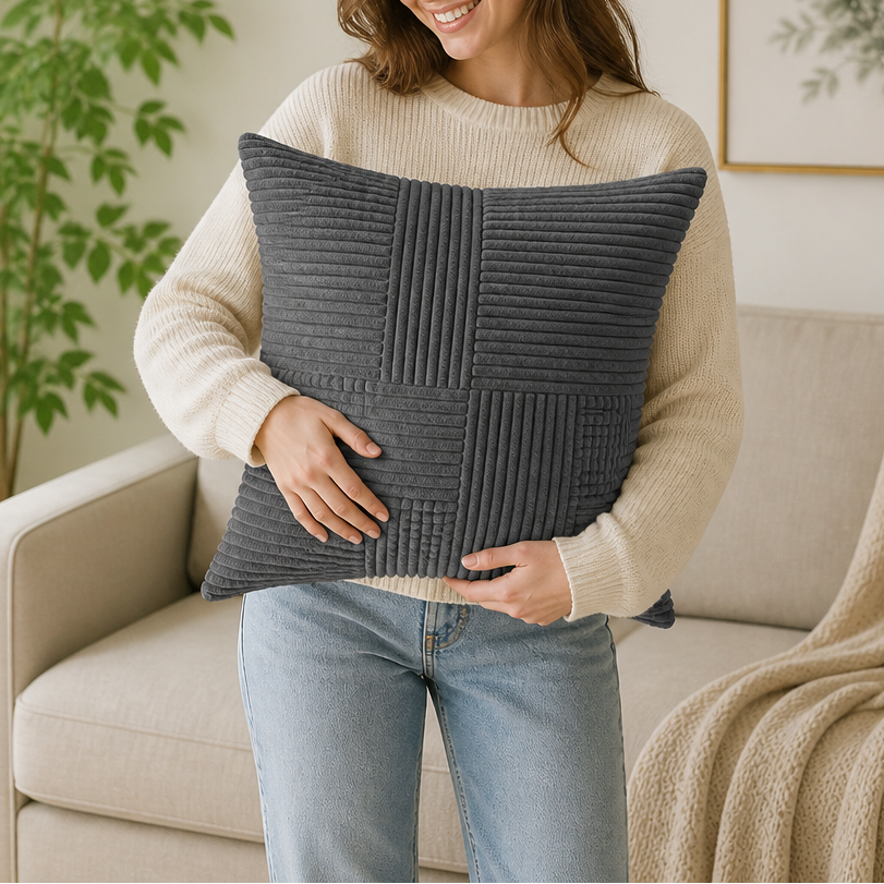 Corvella – Corduroy Cushion Cover That Matches The Photo