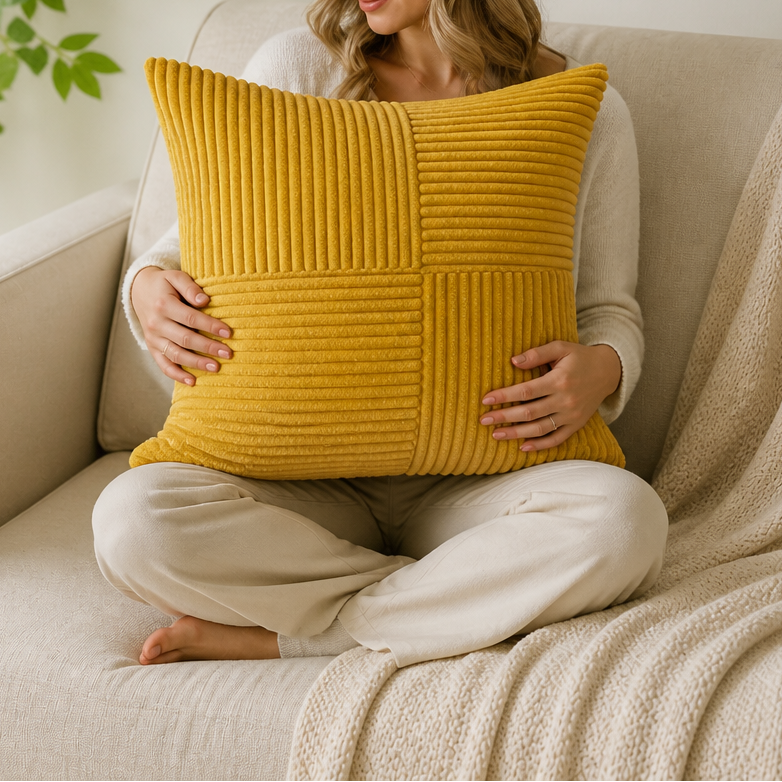 Corvella – Corduroy Cushion Cover That Matches The Photo