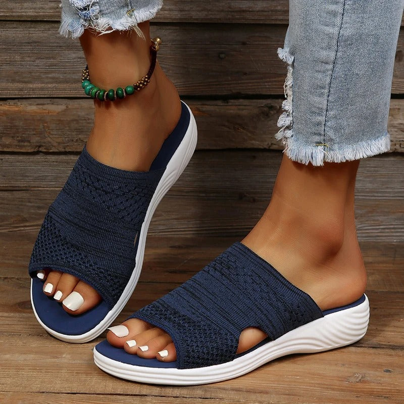 Audrey | Womens Orthopedic Slip On Slide Sandals