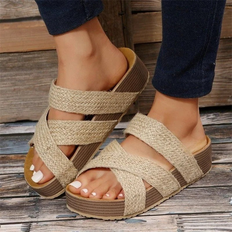 Addison | Womens Orthopedic Platform Slide Sandals