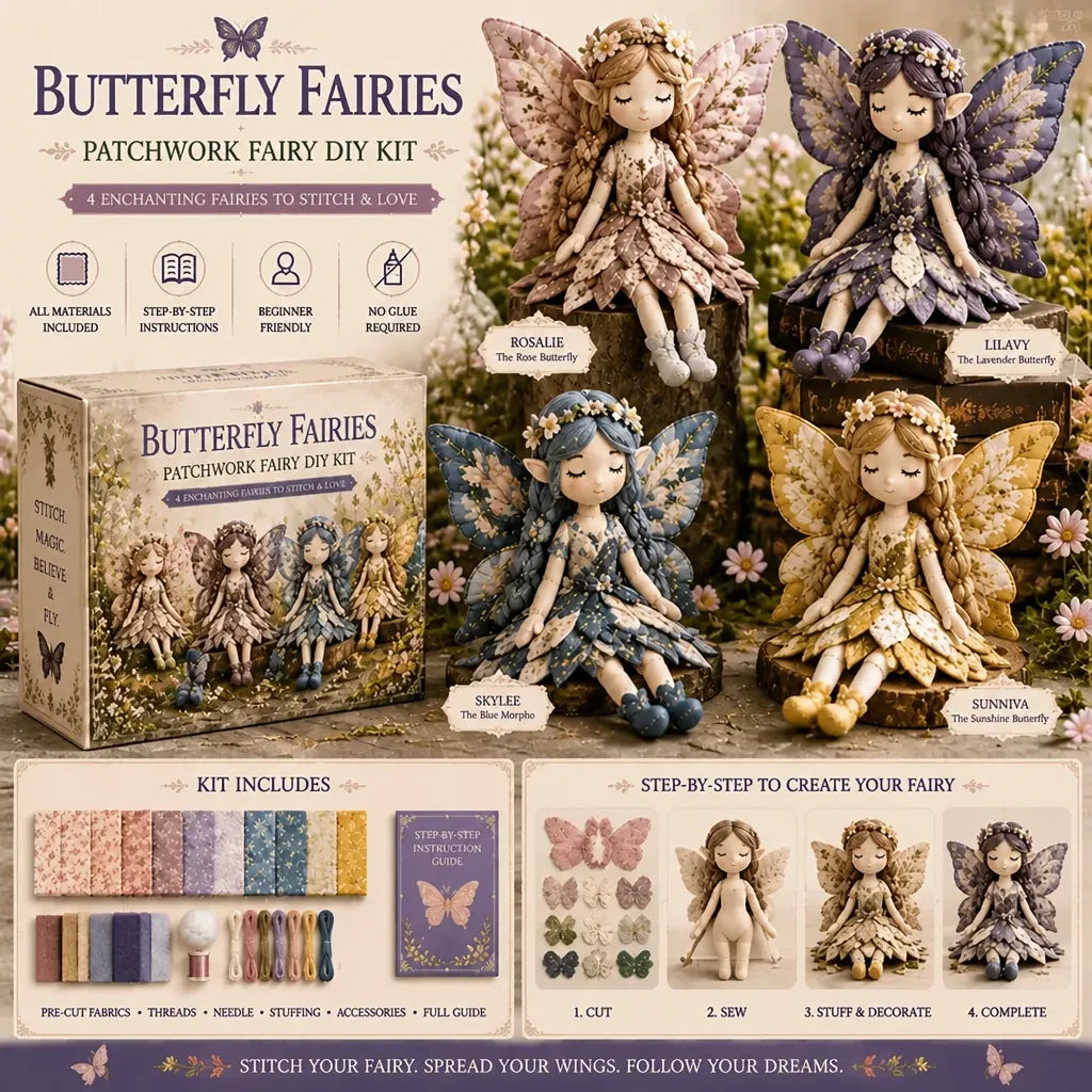Fabellyn – Handmade Fairy Sewing Kit with Pre-Cut Fabric