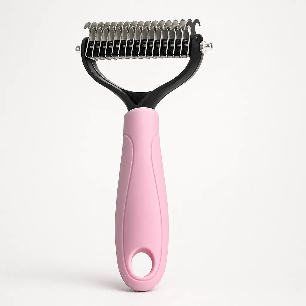 Furlyn – Double sided pet grooming rake for shedding and mats