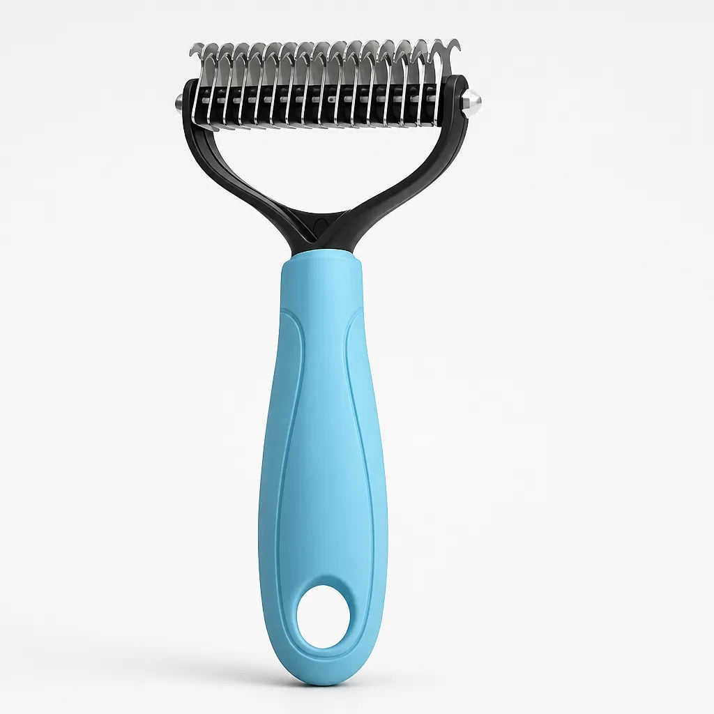 Furlyn – Double sided pet grooming rake for shedding and mats