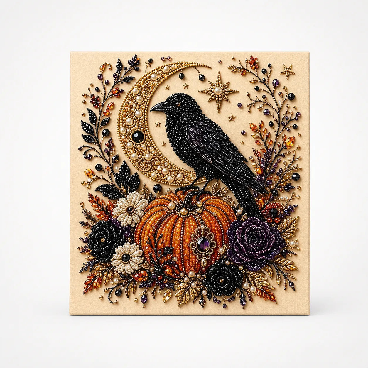 Beadory – Halloween Pearl-like Bead Craft Kit, Cozy Wall Art DIY