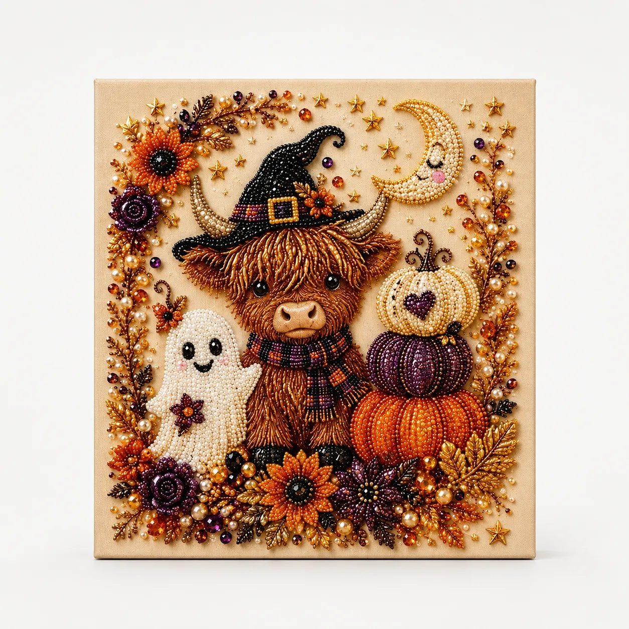 Beadory – Halloween Pearl-like Bead Craft Kit, Cozy Wall Art DIY