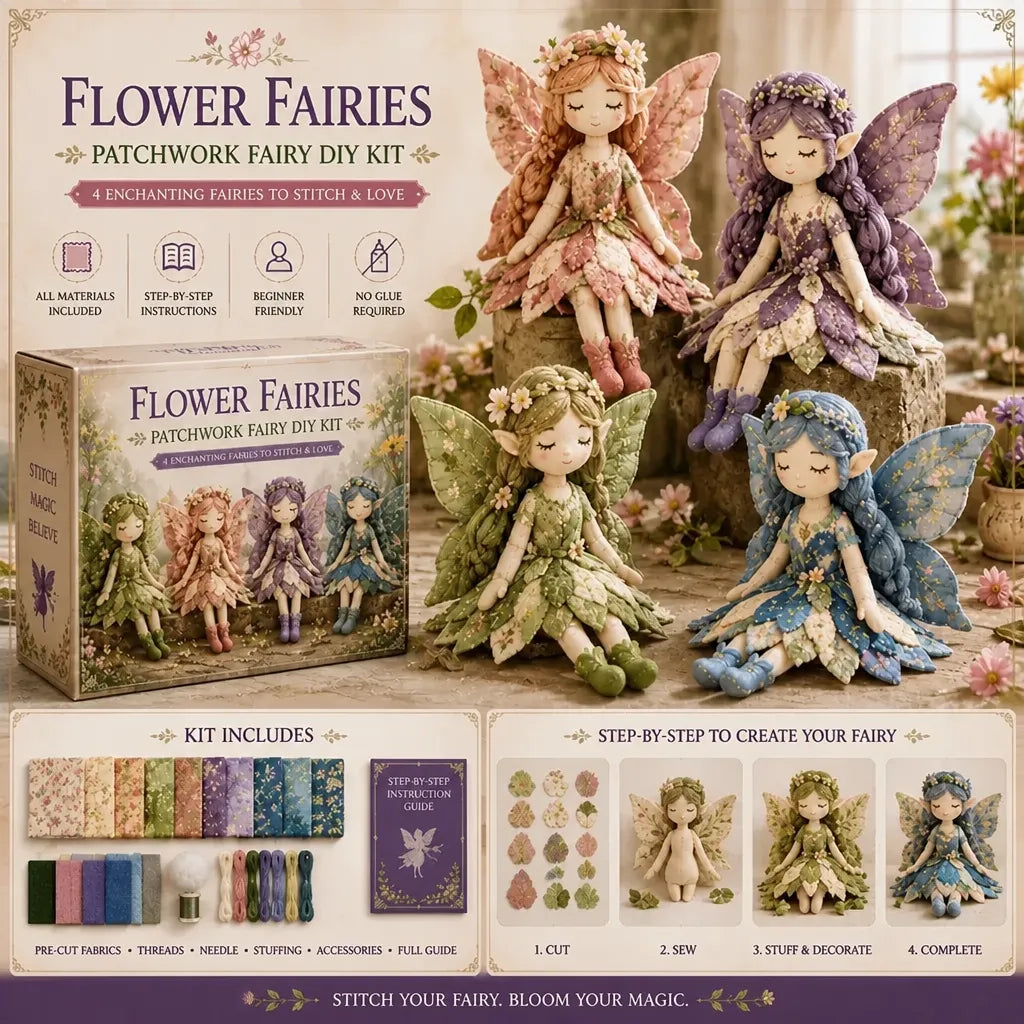 Fabellyn – Handmade Fairy Sewing Kit with Pre-Cut Fabric