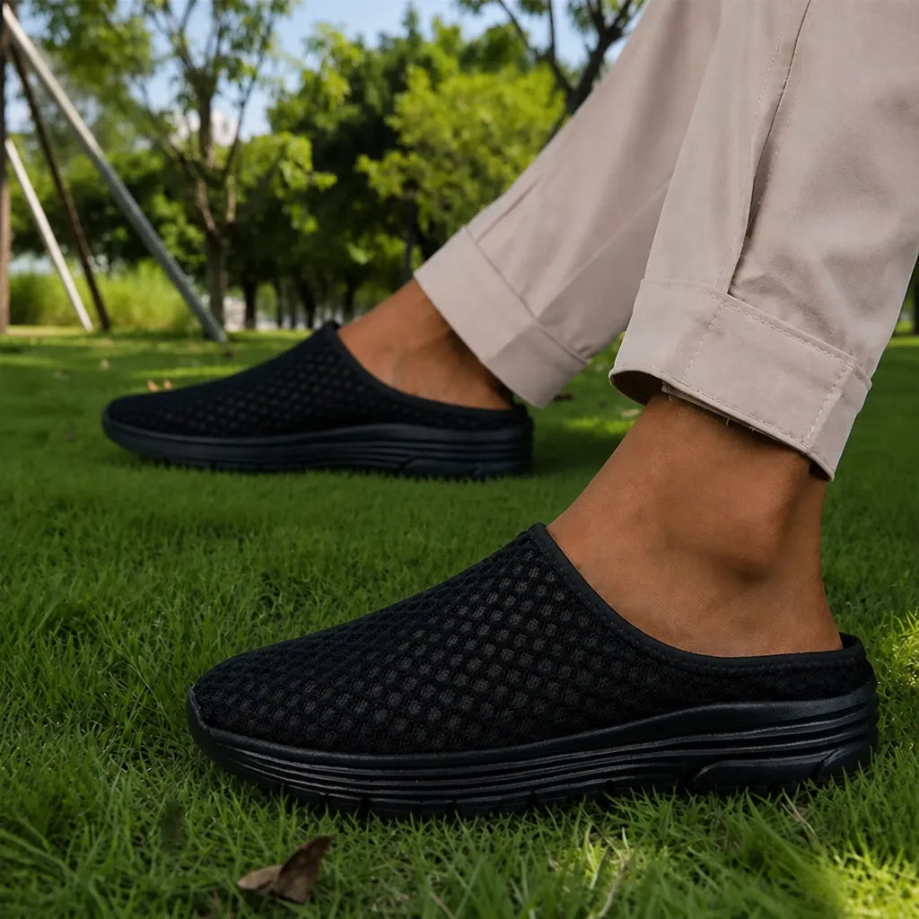 Airstep – Men's Breathable Mesh Slip-On Mules with Cushioned EVA Sole