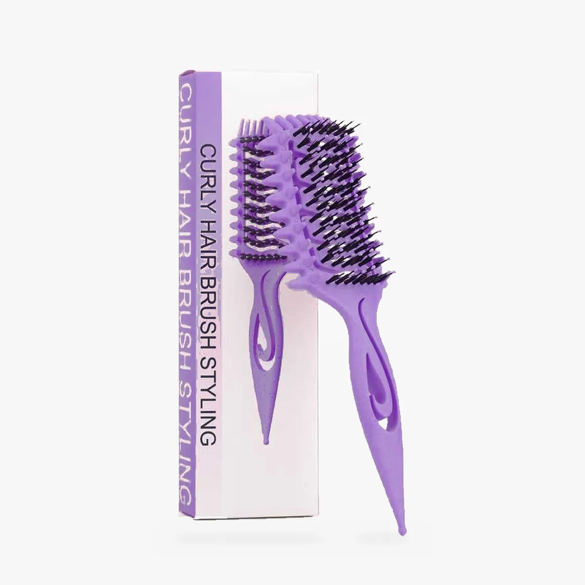 Curliza – Ventilated Curly Hair Brush with Boar Bristles for Defined Ringlets