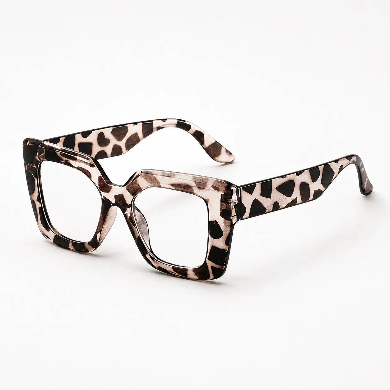 Florenza – Oversized Square Leopard Sunglasses with Gradient Lenses