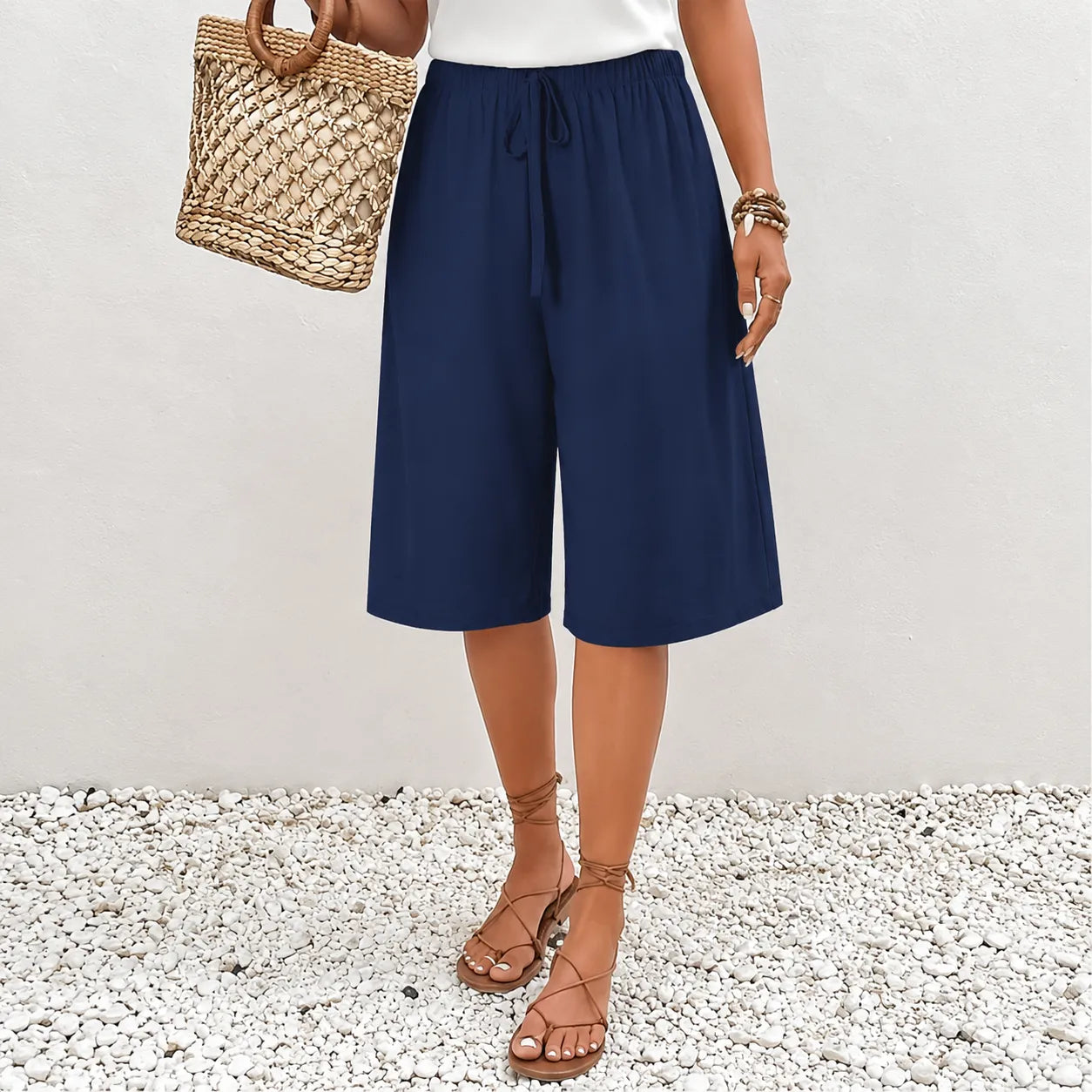 Calaya – Wide Leg Drawstring Pants for Women, Lightweight Summer Pull On Bottoms