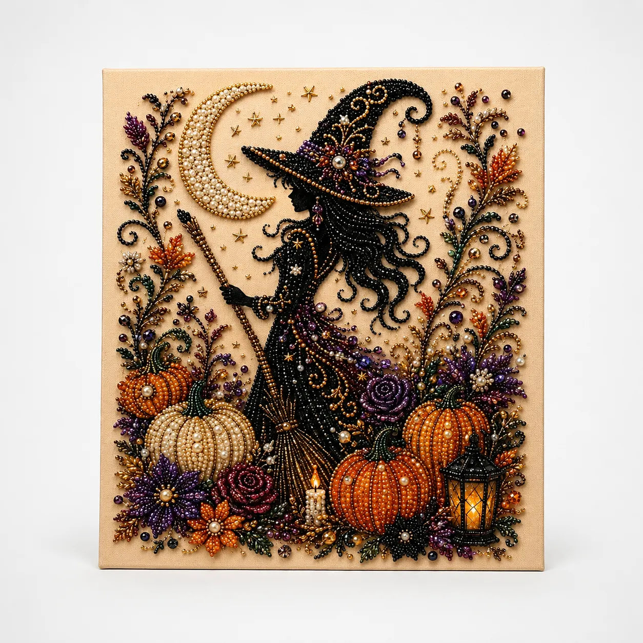 Beadory – Halloween Pearl-like Bead Craft Kit, Cozy Wall Art DIY