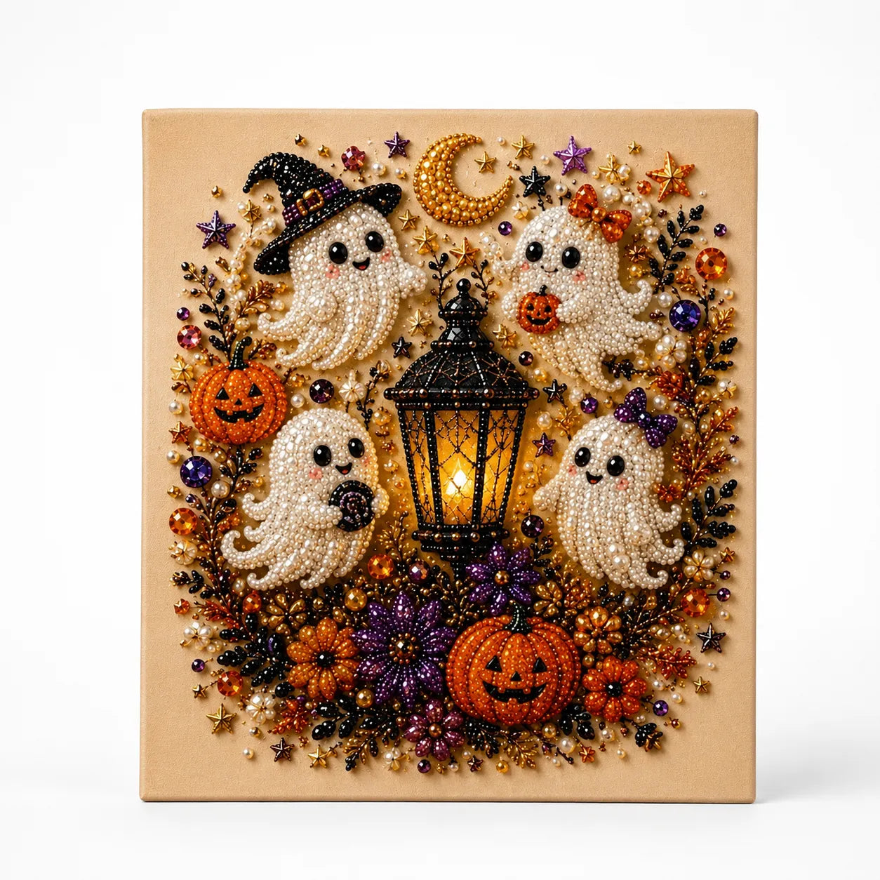 Beadory – Halloween Pearl-like Bead Craft Kit, Cozy Wall Art DIY