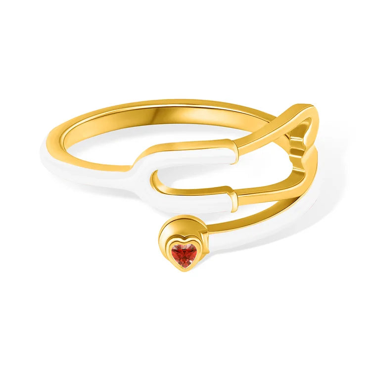 Ophelia™ | Heart Stethoscope Ring