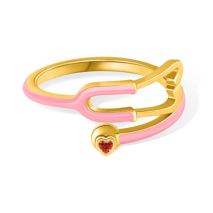 Ophelia™ | Heart Stethoscope Ring