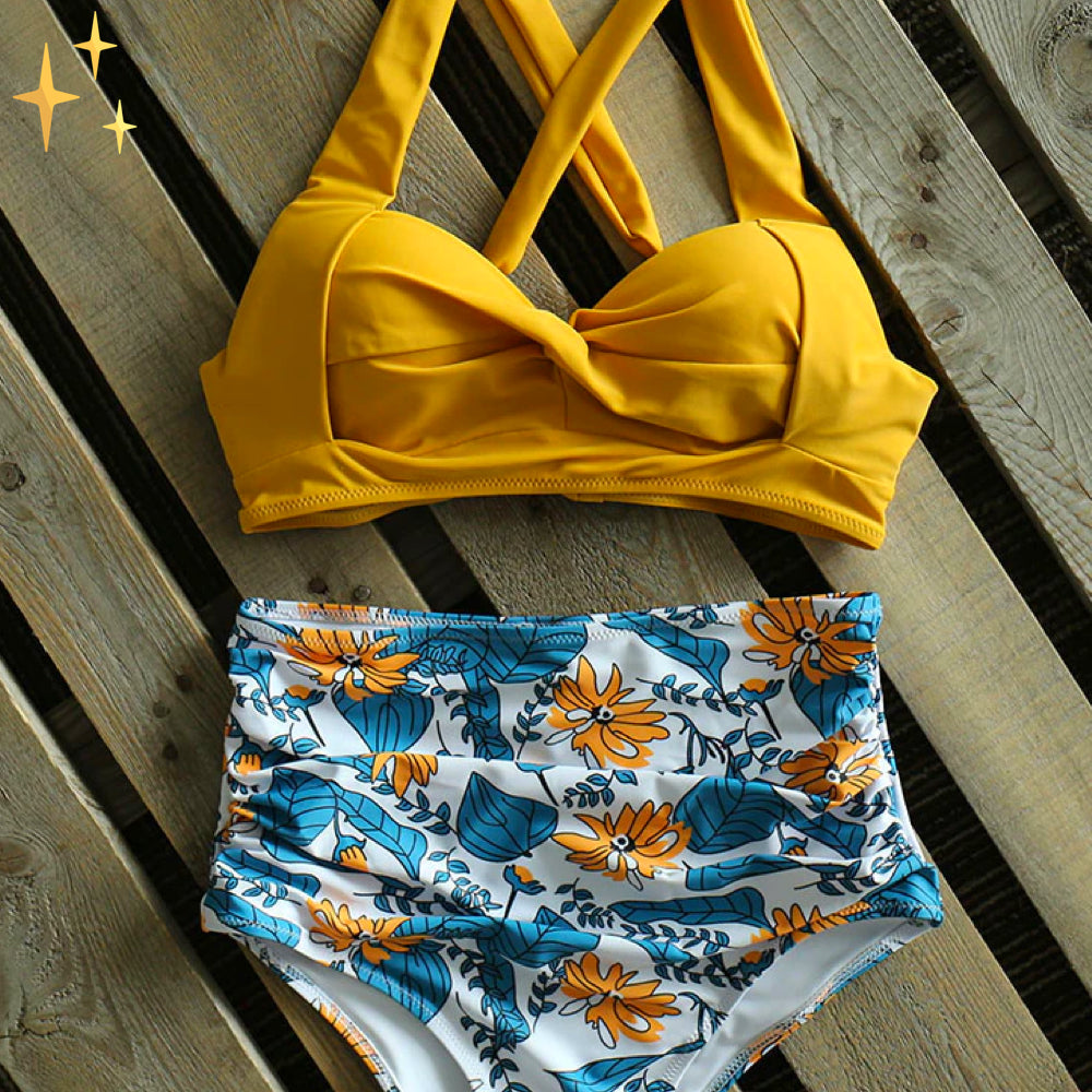 Leonor® | Vienna bikini set with high-waisted bottoms and high bust, suitable for all shapes and sizes