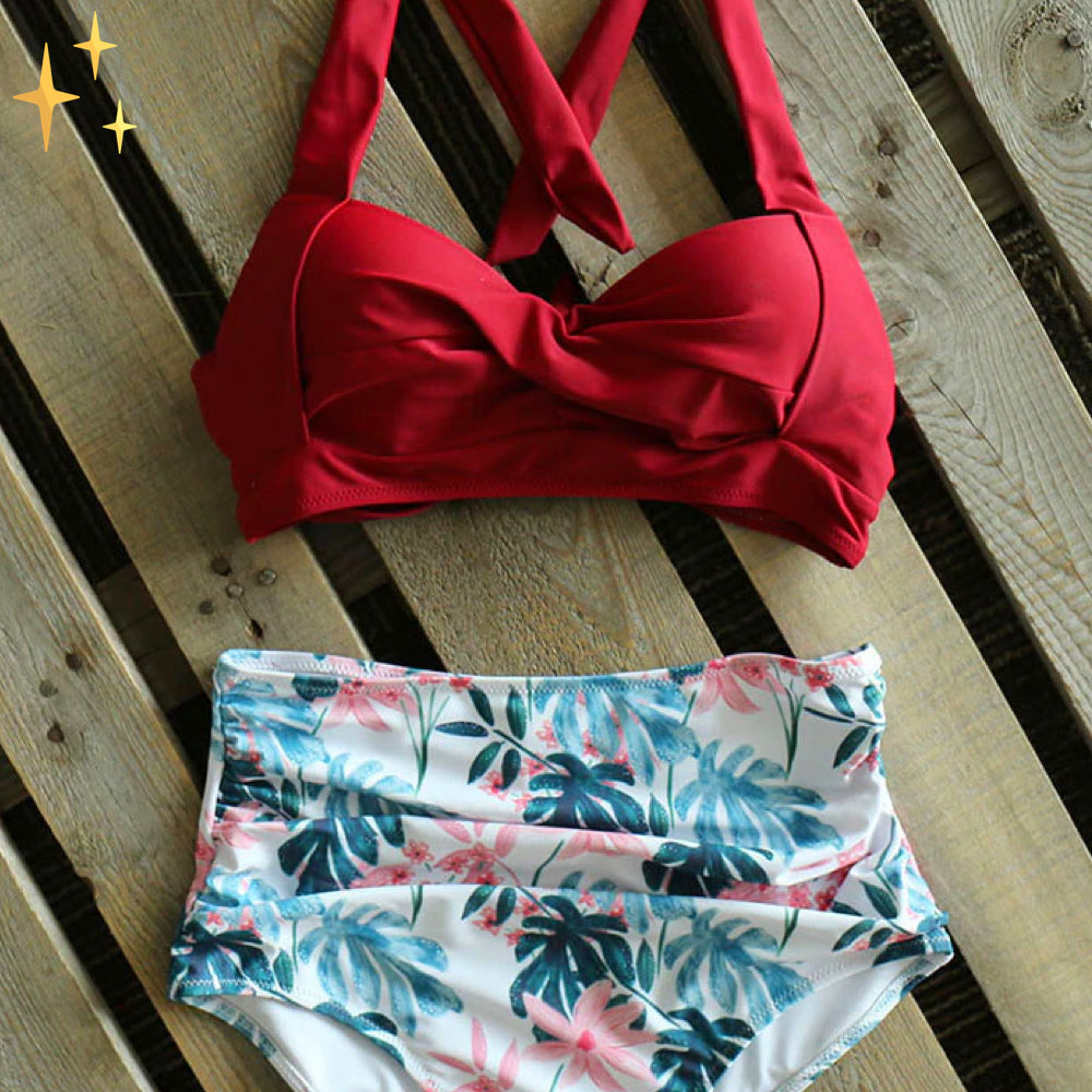 Leonor® | Vienna bikini set with high-waisted bottoms and high bust, suitable for all shapes and sizes