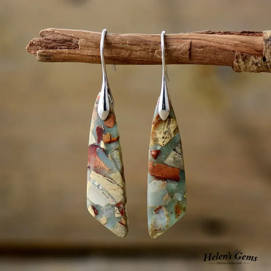 Vintage Natural Stone Earrings