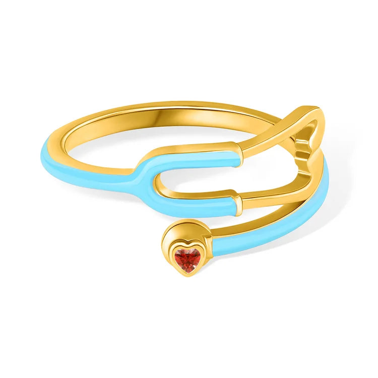 Ophelia™ | Heart Stethoscope Ring