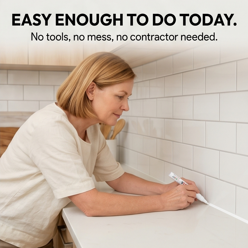GroutGlo – Waterproof Grout Pen for Bright White Tile