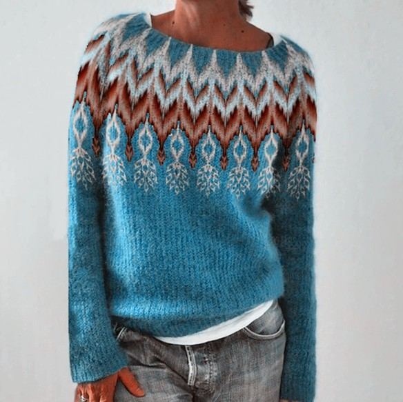 Zofia - Retro Scandinavian Knitted Sweater