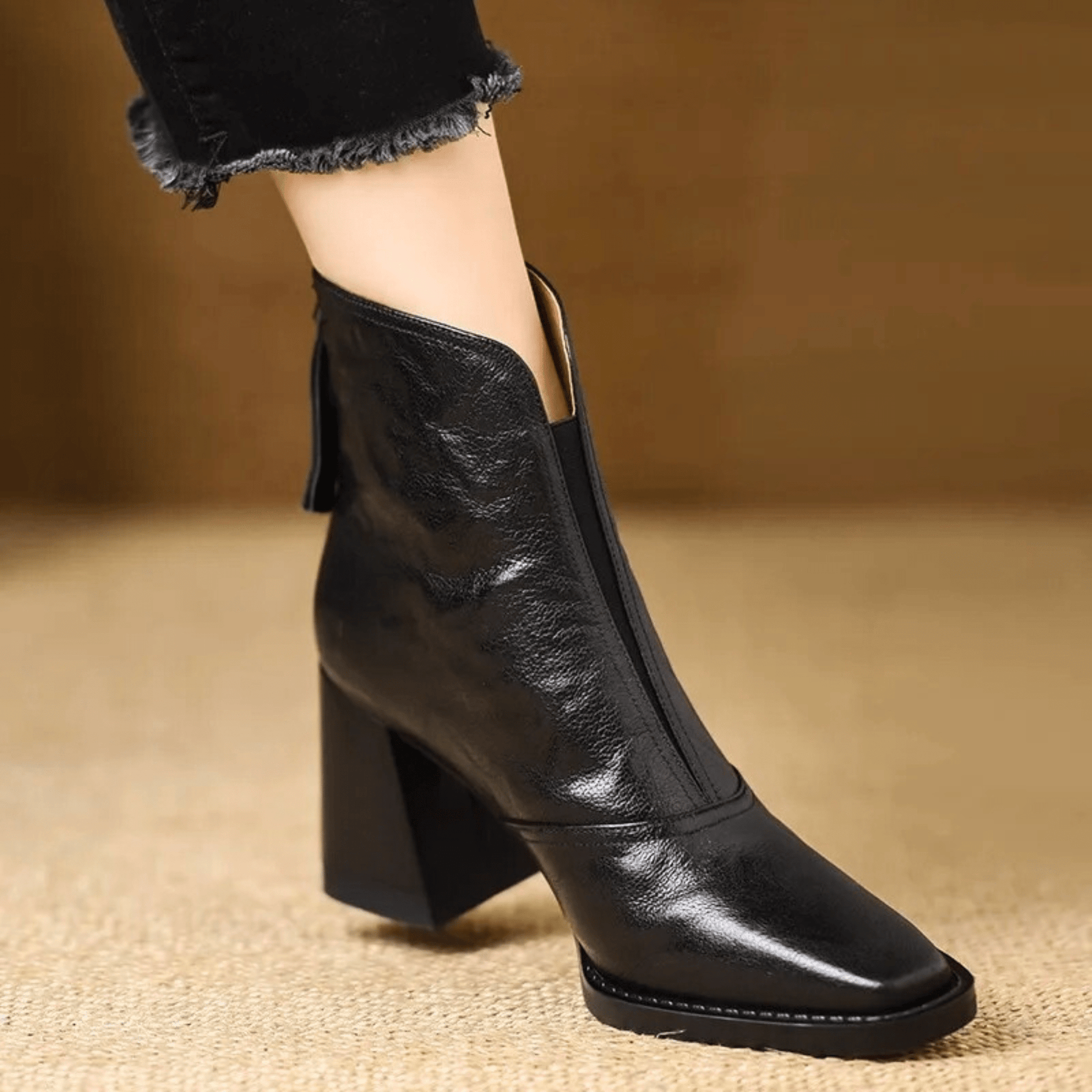 Dlaudia™ | Luxury Mid-Heel Ankle Boots