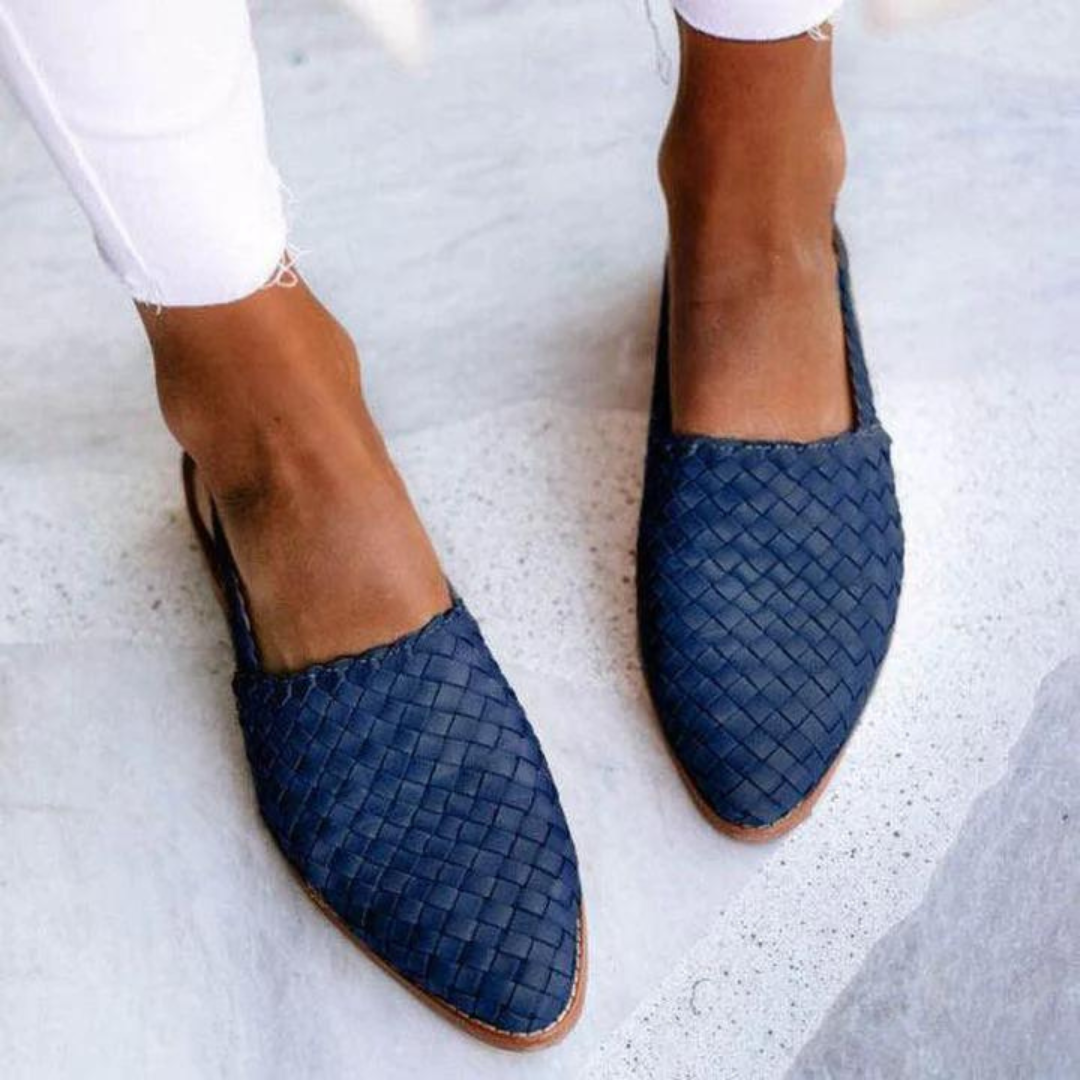 Blair | Women's Slip On Woven Flat Loafers