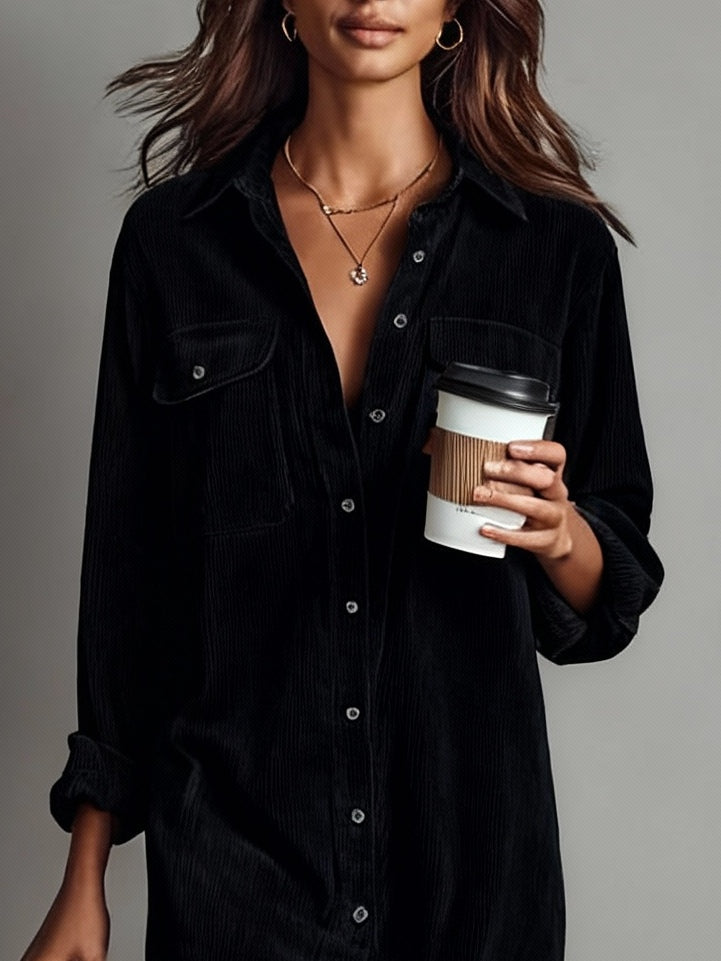 Jacklyn | Women's Button Front Long Sleeve Midi Dress