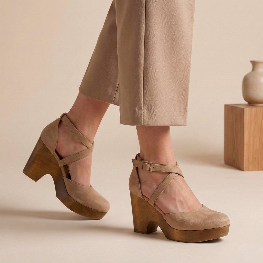 Alice | Womens Block Heel Strap Platform Heels