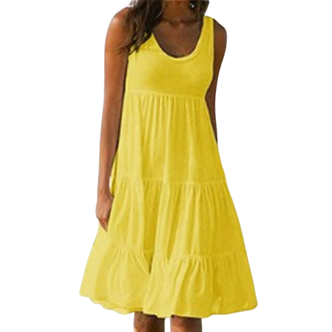 Emma | Women’s Boho Sleeveless Tiered Midi Dress