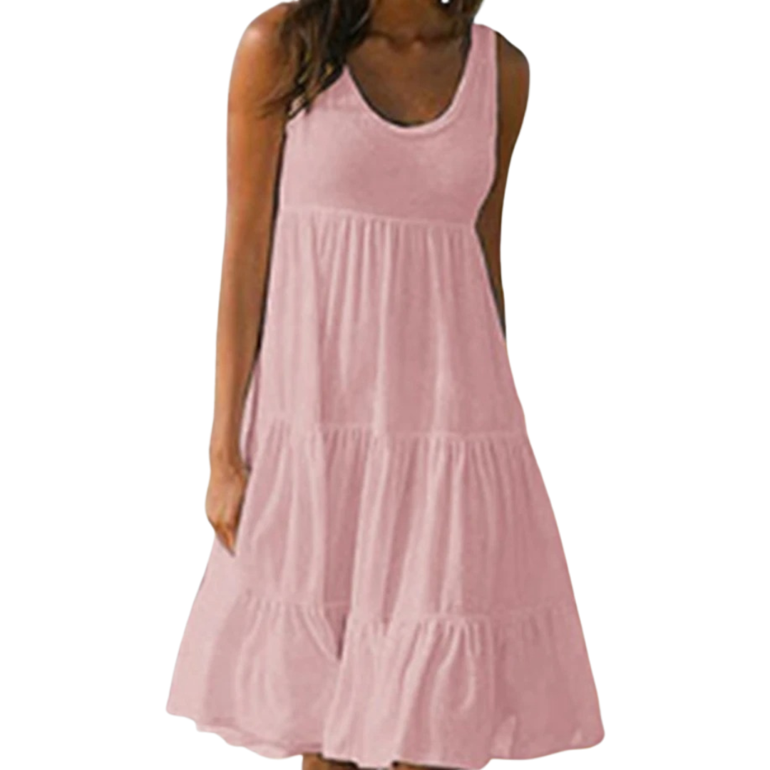 Emma | Women’s Boho Sleeveless Tiered Midi Dress