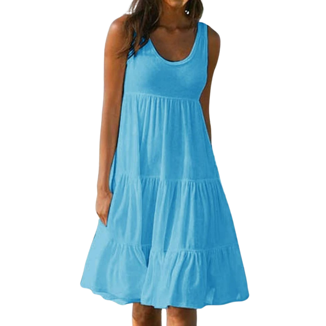 Emma | Women’s Boho Sleeveless Tiered Midi Dress