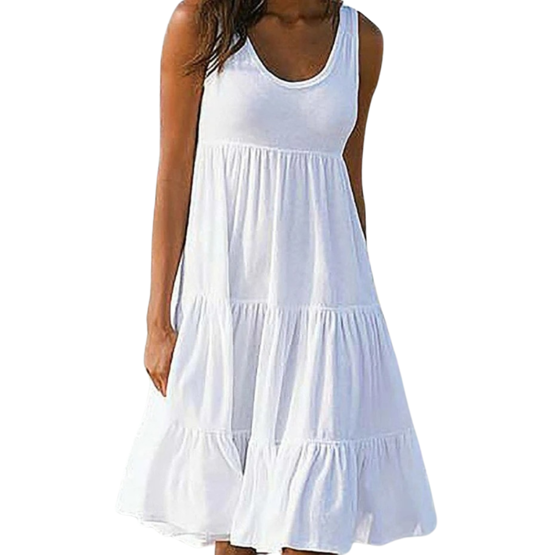 Emma | Women’s Boho Sleeveless Tiered Midi Dress