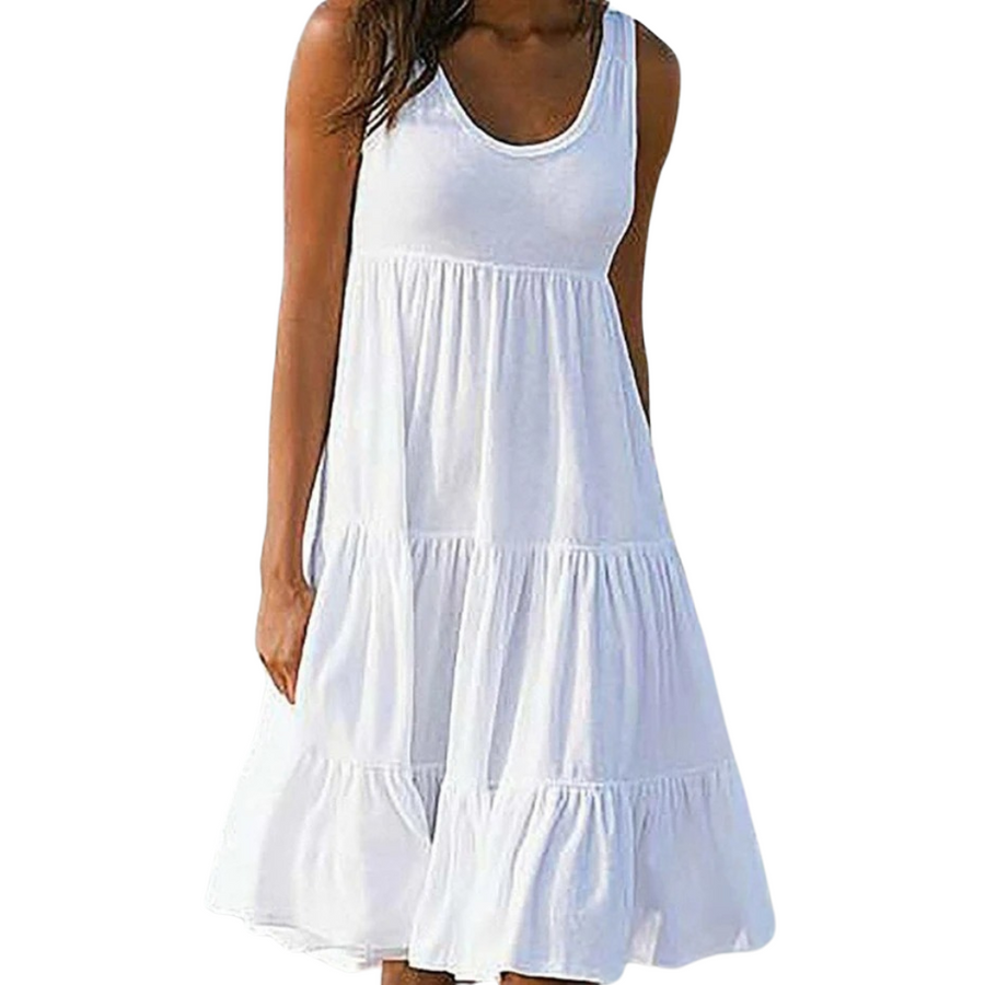 Emma | Women’s Boho Sleeveless Tiered Midi Dress