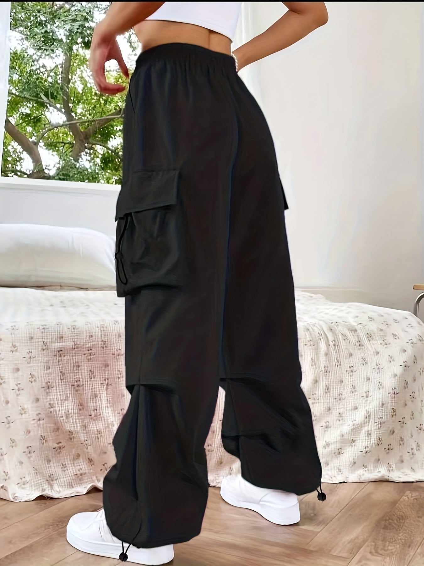 Charlotte | Women's Wide Leg Cargo Pocket Casual Pants