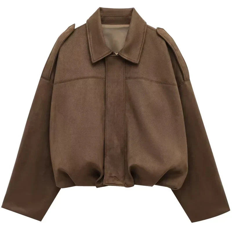 Addison | Women's Cropped Zip Up Bomber Jacket