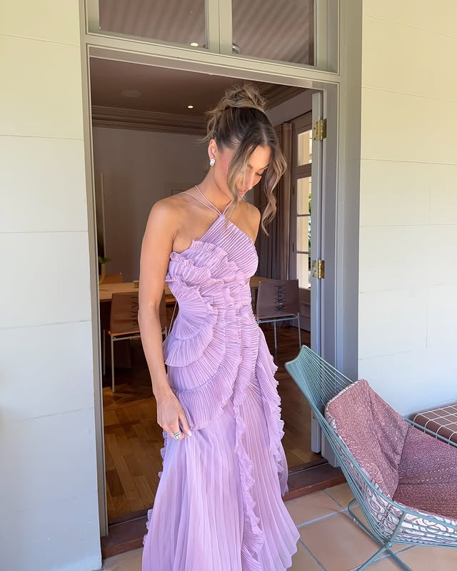 Amelia | Women's One Shoulder Maxi Wedding Guest Dress