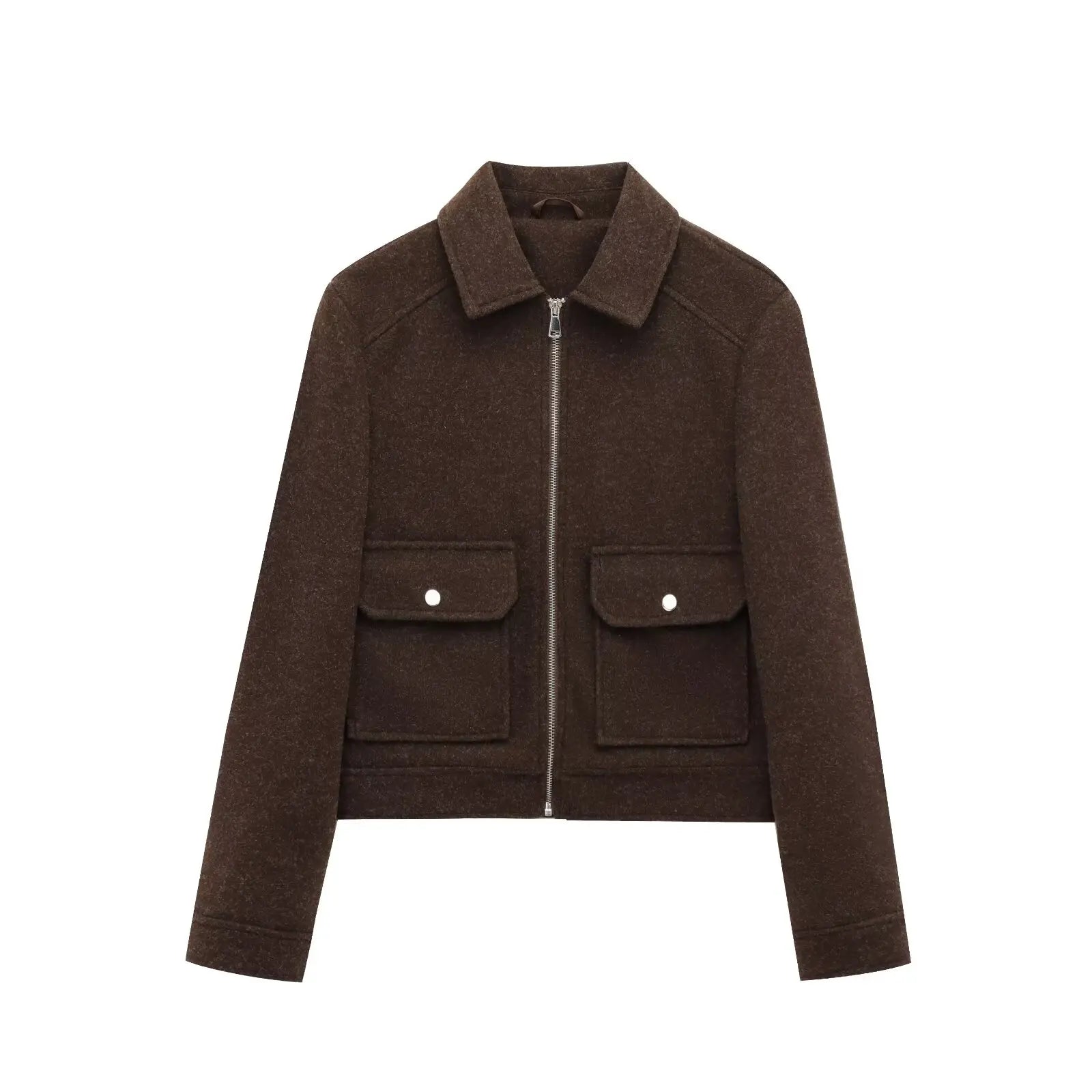 Beatrice | Women's Cropped Zip Up Bomber Jacket