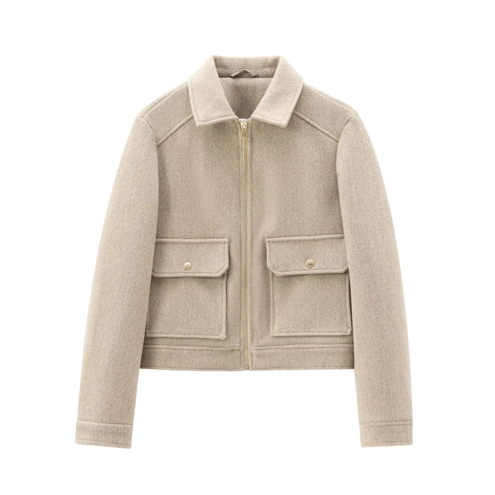 Beatrice | Women's Cropped Zip Up Bomber Jacket