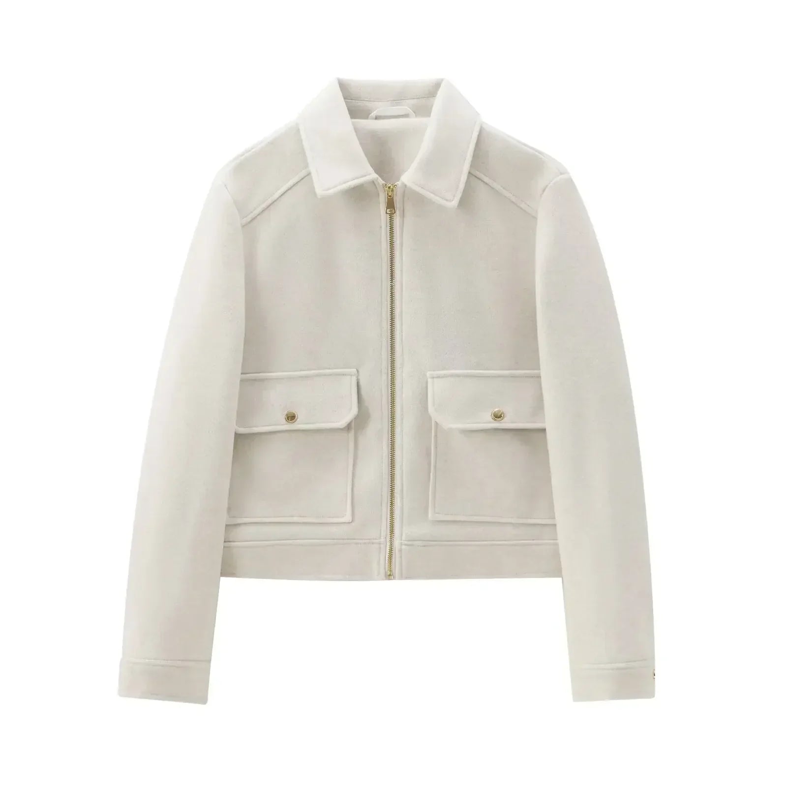 Beatrice | Women's Cropped Zip Up Bomber Jacket