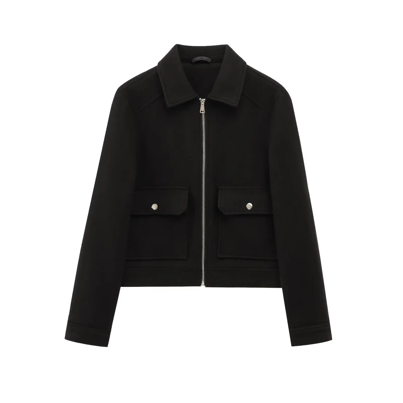 Beatrice | Women's Cropped Zip Up Bomber Jacket