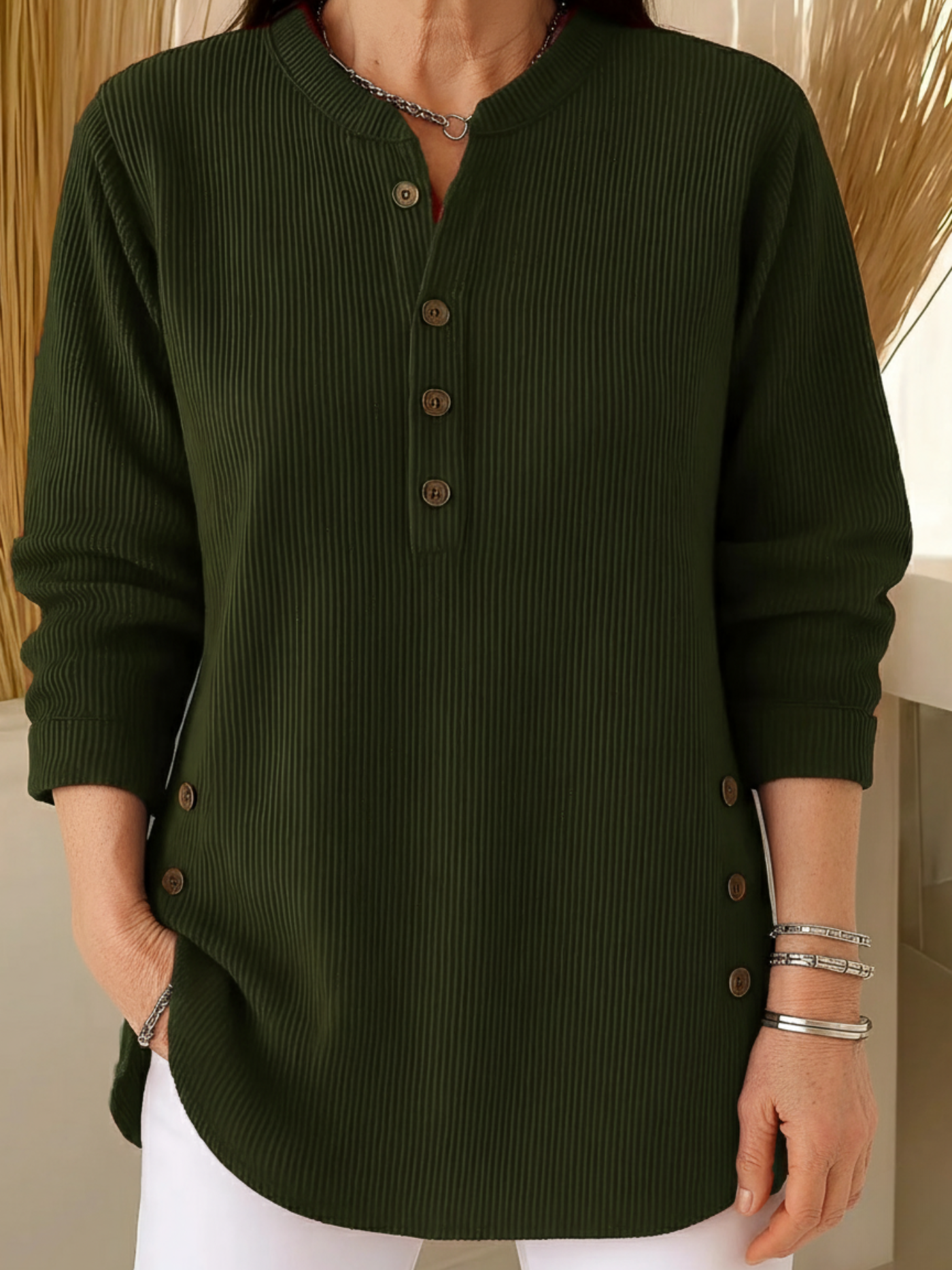Amelie™ | Stylish Casual Henley Top
